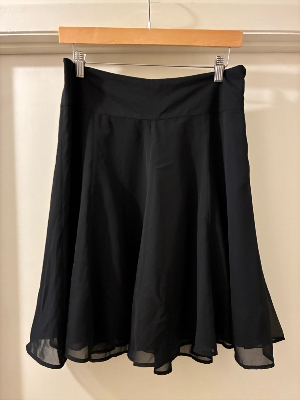 NWT H&M Black A-Line Flared Skirt 8